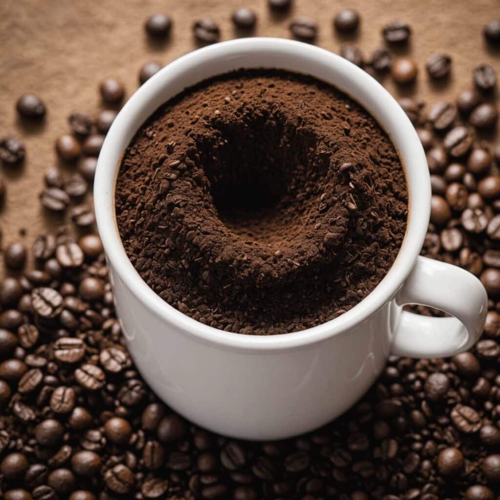 how much coffee grounds per cup